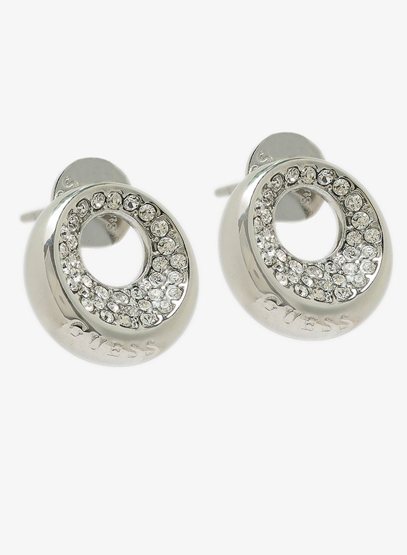 GUESS 12Mm Coin Pave Studs - Image 1