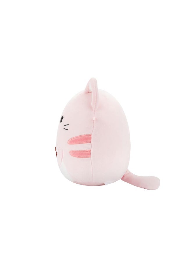 Squishmallows SQCR - Little Plush (7.5 Inch Squishmallows) (Laura - Pink Tabby Cat Holding Birthday Cupcake) - Image 3