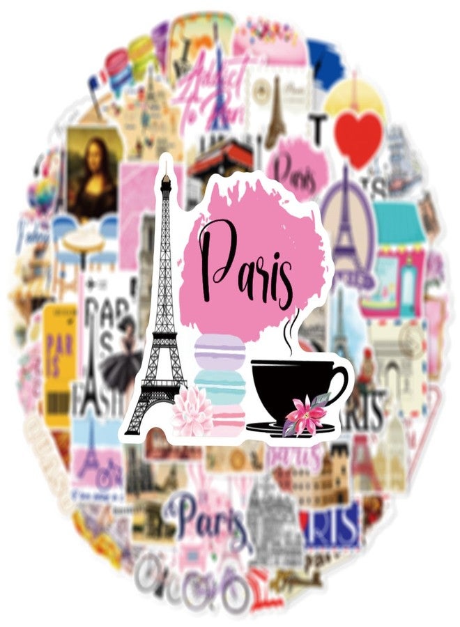 WANVAE 50pcs Paris Vintage Eiffel Tower Stickers for Gril Teen, Waterproof Travel Stickers for Laptop, Water Bottle, Phone, Computer, Skateboard, Bike, Luggage, Notebook, Scrapbook, Guitar, Journal - Image 5