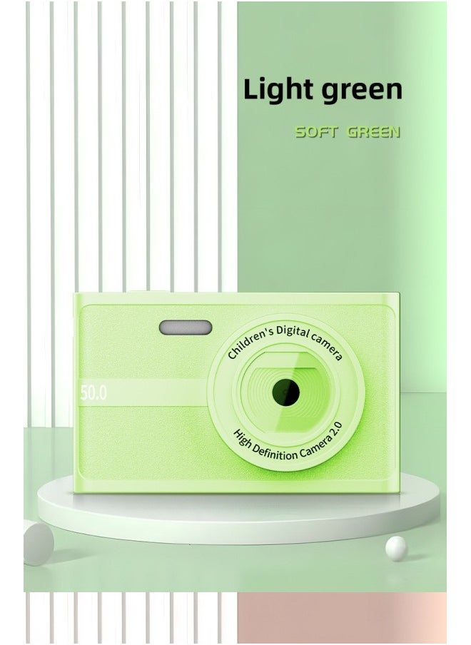Generic 50 Million Ccd Digital Camera Student Children Selfie Video Recorder Portable Card Camera-Body Color:Green  - Image 1