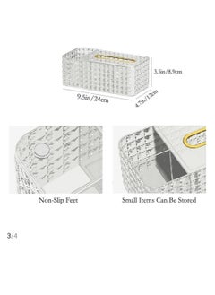 Generic Box Artificial Paper Rack Holder Home Decor Clear  - Image 2