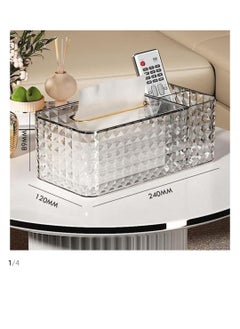 Generic Box Artificial Paper Rack Holder Home Decor Clear  - Image 4