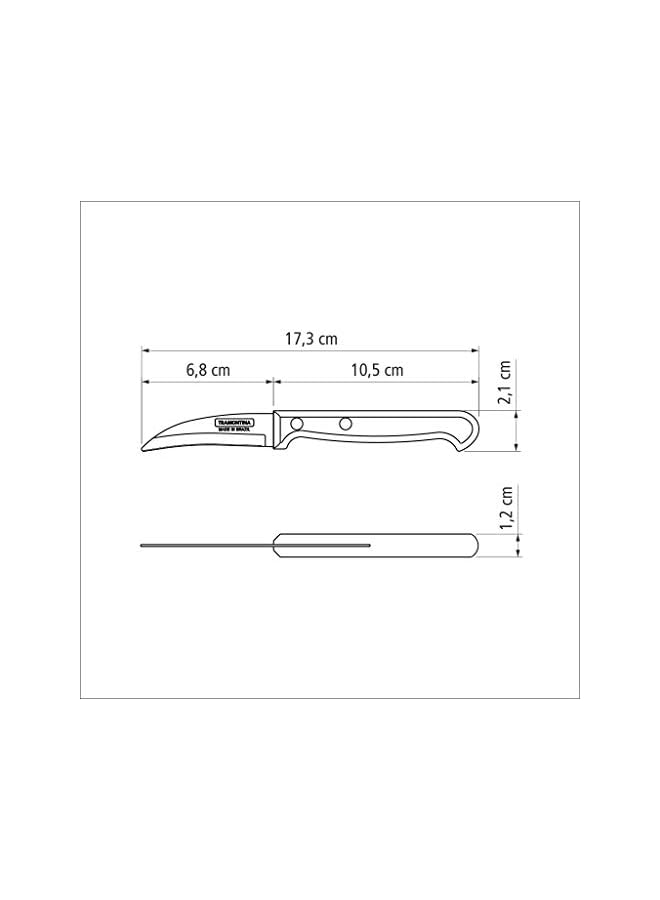 TRAMONTINA Fruits And Vegetables Knife 3 Inches Peeling Knife Antibacterial Handle Stainless Steel Blades Ultracorte - Image 3