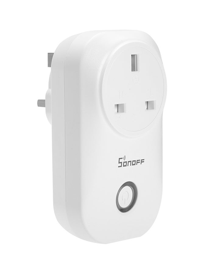 SONOFF Smart Home Automation S20 10A 2200W Wifi Wireless Remote Control Socket, Smart Plug  Compatible With Alexa Google Home IOS And Android (Plug- Uk) White 0.154kg - Image 1