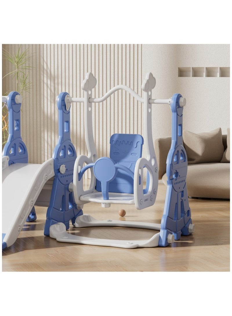 فول جوي مجموعة زحليقة وأرجوحة مع حلقة كرة سلة 3*1 للأطفال،مجموعة ملعب داخلي وخارجي للأطفال الصغار،مجموعة ألعاب تسلق للأطفال - Image 5