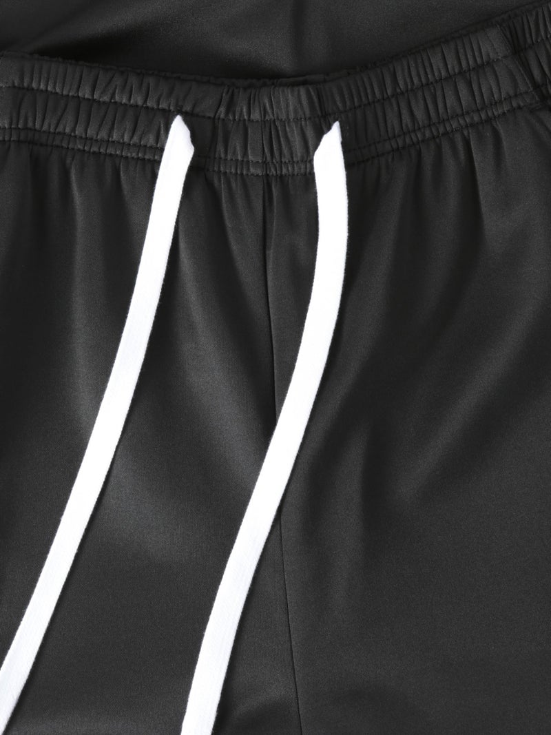 Hat and Beyond Mens Premium Track Jersey Pants with Ankle Zipper Slim Athletic Fit Sweatpants (X-Large, Black/Black) - Image 3