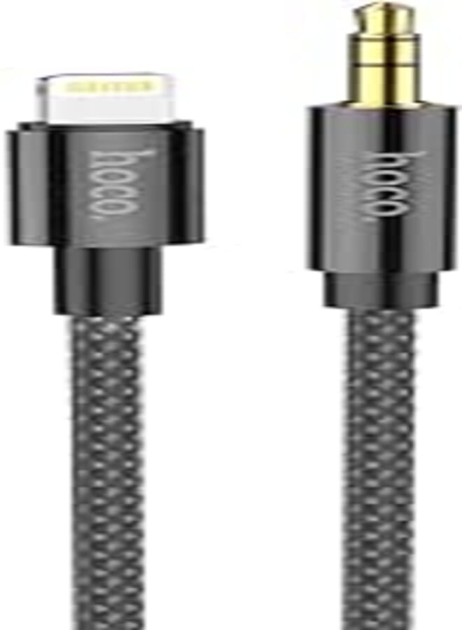Hoco UPA19 - Digital Audio Conversion Cable, Lightning To 3.5mm AUX Audio Cable (Length = 1M), Compatible with iPhone, iPad - Black