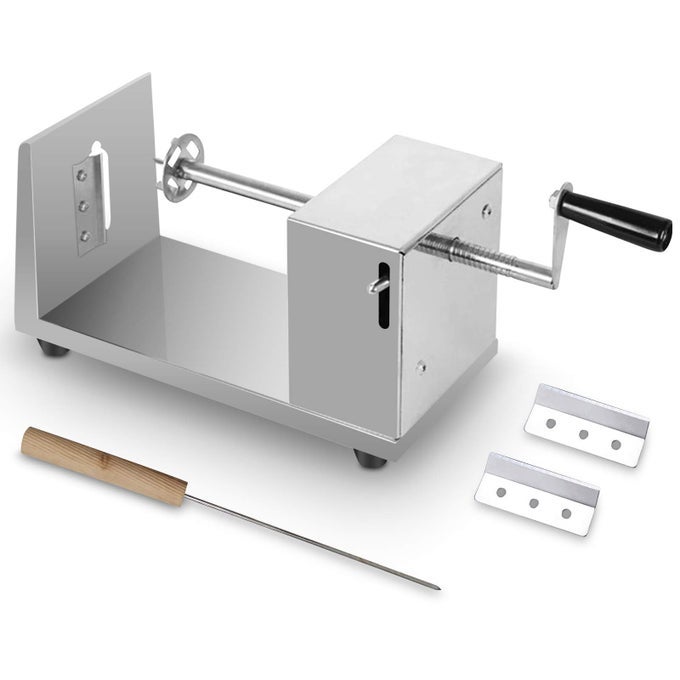 TORNADO POTATO SPIRAL CUTTER MANUAL STAINLESS STEEL POTATOES TWISTER SLICER
