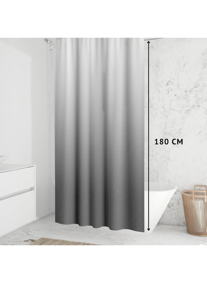 HOMETHREADS HOMETHREADS Embrace Luxury with Our 6-Feet Long Premium Polyester Shower Curtain with 12 Hooks for a Lavish Bathroom Ambiance | Stylish, Splendid, and Perfectly Sized (Black, 180x180cm)  - Image 2