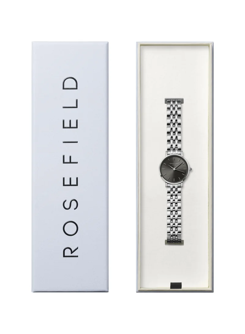 RoseField Rosefield Small Edit Grey Steel Silver Women Watch - SGSSS-SE03