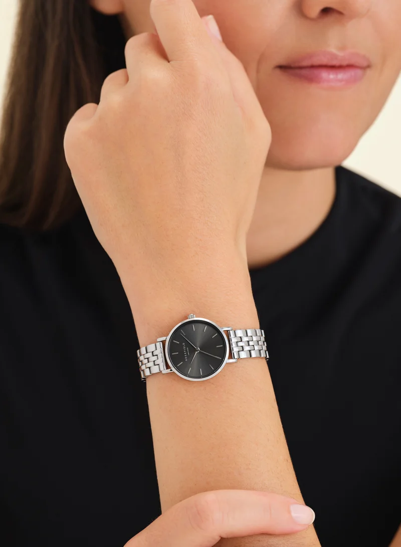 RoseField Rosefield Small Edit Grey Steel Silver Women Watch - SGSSS-SE03