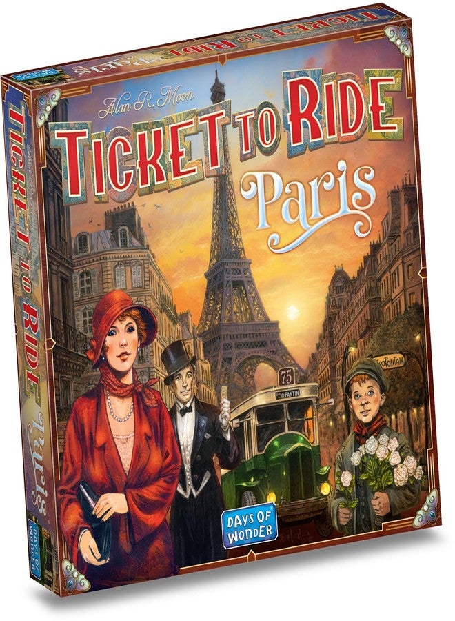 Asmodee Ticket to Ride Paris Board Game - Train Route-Building Strategy Game with Detailed Parisian Buses, Fun Family Game for Kids & Adults, Ages 8+, 2-4 Players, 10-15 Min Playtime - Image 1