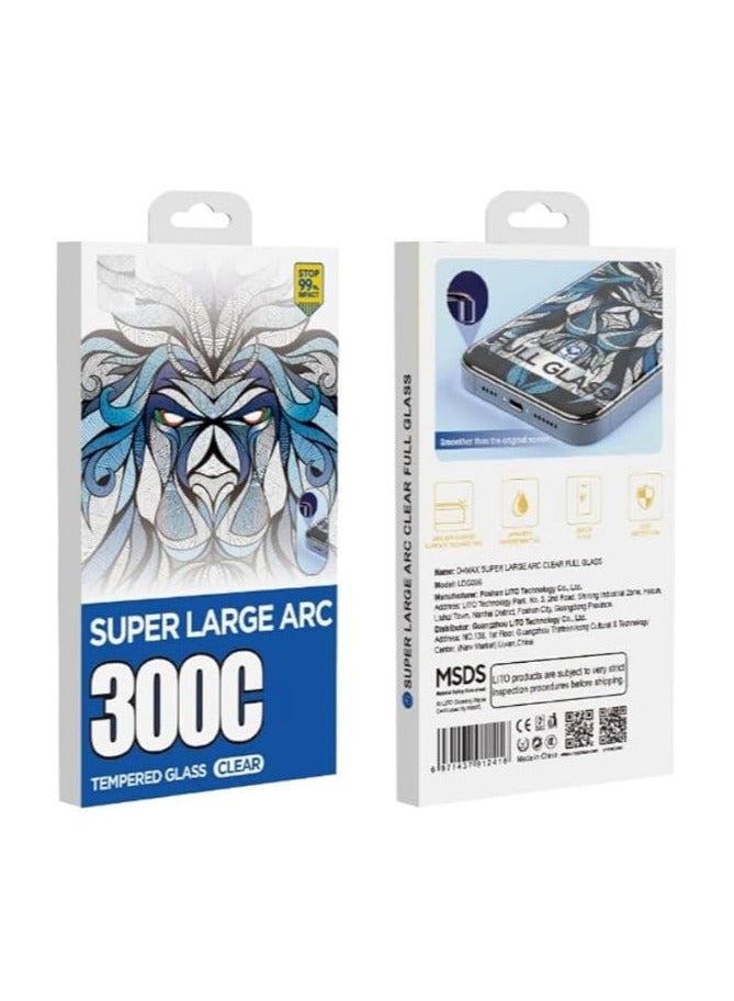 ليتو واقي شاشة Lito 300C من الزجاج المقوى، مضاد لبصمات الأصابع، حماية كاملة للشاشة لجهاز ايفون 15 برو ماكس / ايفون 15 بلس - Image 2