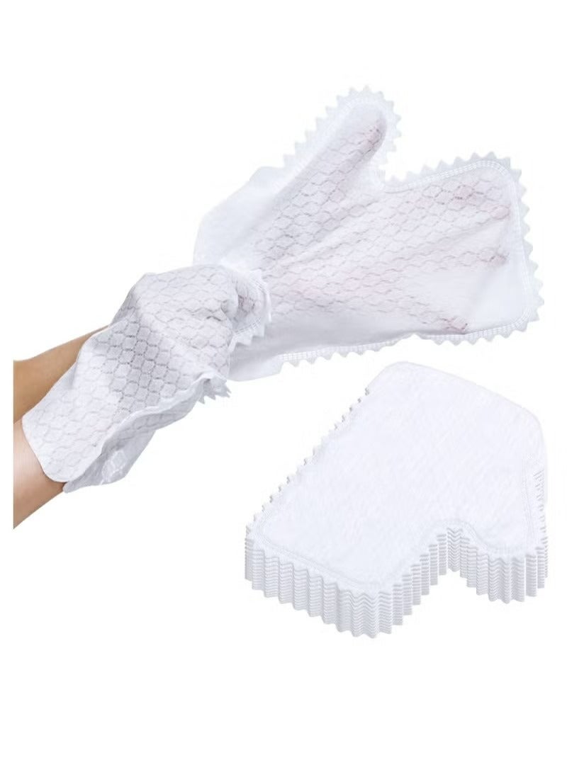 Microfiber Dusting Cloths Gloves, Dust Wipes, Feather Dusters, Grabs and Locks in Dust, Pet Hair Cleaning Possible Dual-Sided Disposable Dusting Gloves (40 Pieces) - Image 1