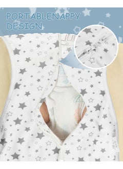 Snowie Soft ® Baby Swaddles For Newborns, 100% Cotton Baby Swaddle Wrap For Newborns Arms Up Baby Sleeping Blanket Zipping Baby Sleeping Bag Newborn Sleep Sacks For Startle Reflex For Baby 0-6 Months  - Image 3