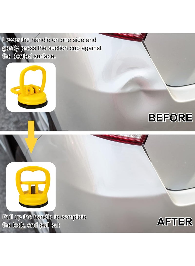 MOB 2" Glass Suction Cup Lifter Single Handle Vacuum Dent Puller Yellow Tile Steel Suction Cup 1 PCS - Image 4