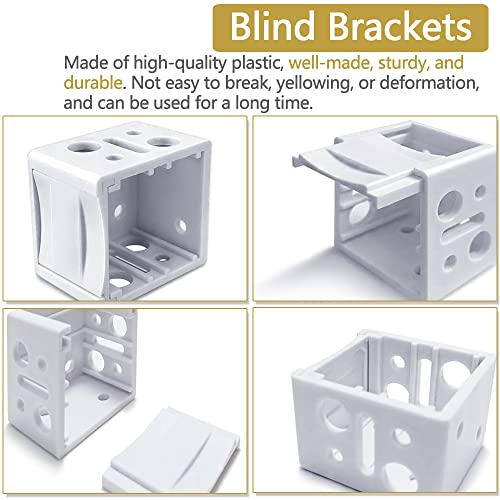 lofrcin Mini Blind Brackets, 1 Inch White Brackets for Blinds, Mini Blinds Box Mounting Bracket for Headrail Holder (2 pcs) - Image 3