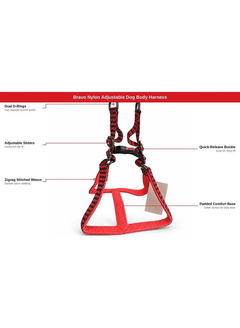 Bravo Nylon Adjustable Dog Body Harness, Padded, Step-In Design - Image 4