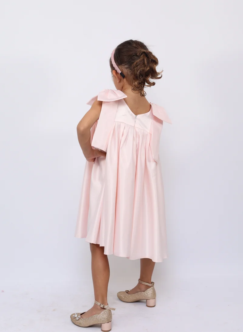 D'Daniela Satin A-Line Dress