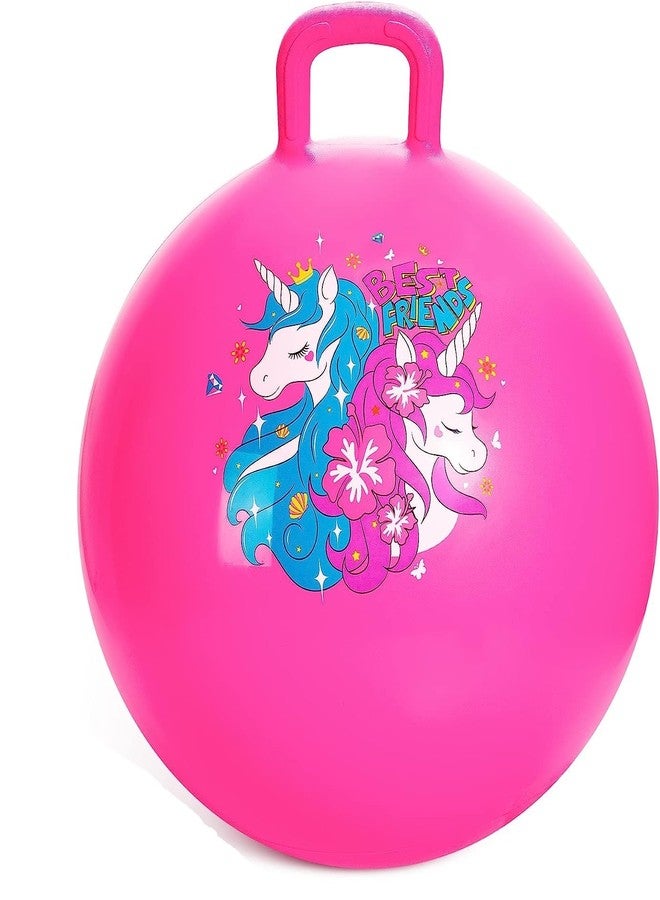 Glaceon Animal Hopper Ball Bouncy with Handles Pump Included Inflate Bounce Hop in Vibrant Colors Bouncing Jumping for Toddlers (Pink) - Image 1