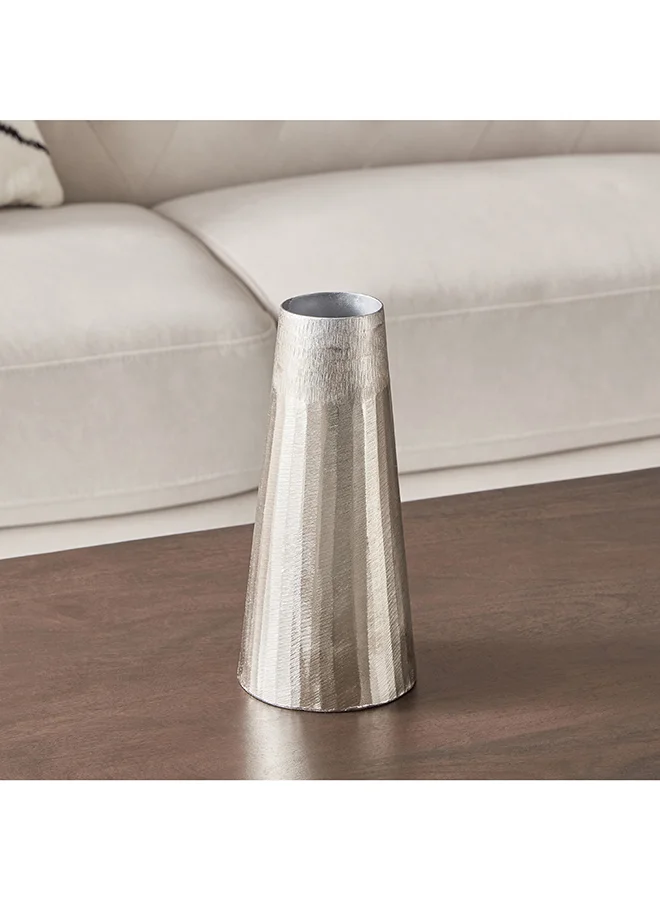 Home Box Chloe Allumunium Textured Vase 13 x 28 x 13 cm