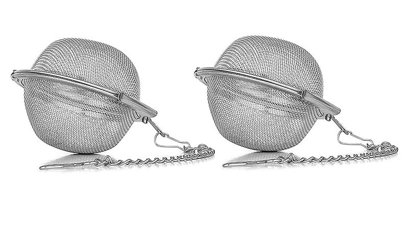 VELINEX® Stainless Steel Tea Infuser Balls (Set of 2 Medium) – Fine Mesh Loose Leaf Tea Strainers for Cups, Mugs & Teapots | Reusable Herb & Spice Filter - Image 1