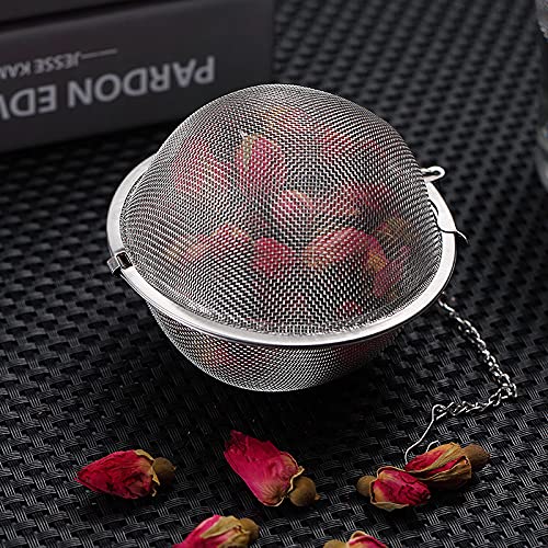VELINEX® Stainless Steel Tea Infuser Balls (Set of 2 Medium) – Fine Mesh Loose Leaf Tea Strainers for Cups, Mugs & Teapots | Reusable Herb & Spice Filter - Image 2
