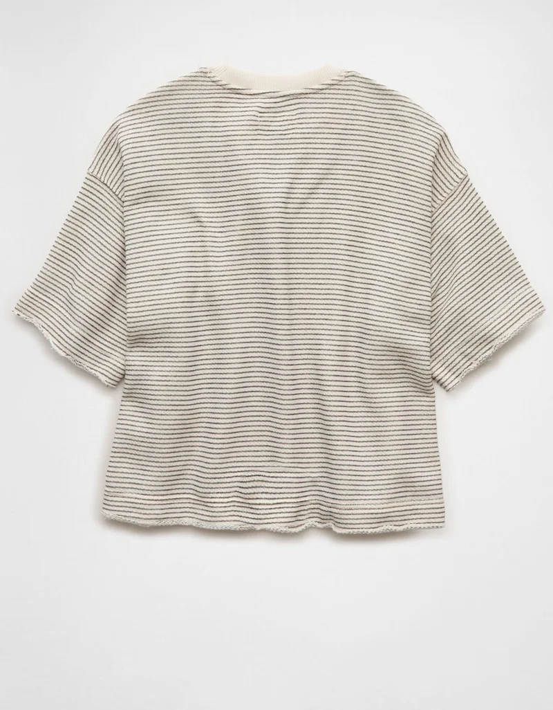 American Eagle  AE Boxy Short-Sleeve Sweatshirt for Women | Best Price UAE
