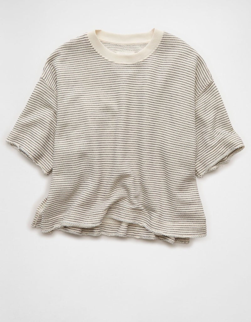 American Eagle AE Boxy Short-Sleeve Sweatshirt - Image 4