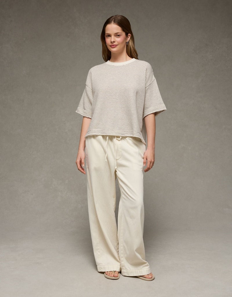 American Eagle AE Boxy Short-Sleeve Sweatshirt - Image 3