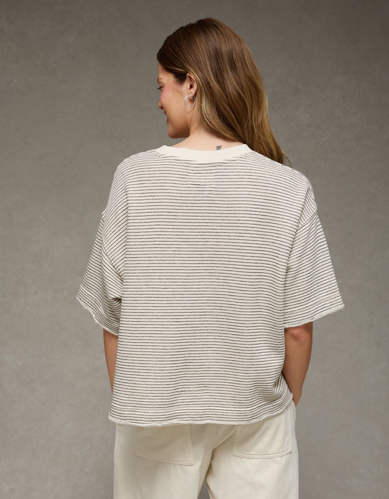 American Eagle AE Boxy Short-Sleeve Sweatshirt - Image 2