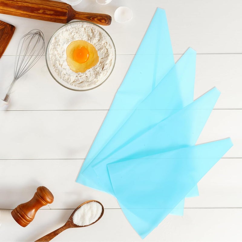 Reusable Piping Bags Set 4pcs (10"-16") Blue Frosting Icing Bags for Cake Decorating Pastry Baking Tools DIY Cupcake Supplies - Image 5