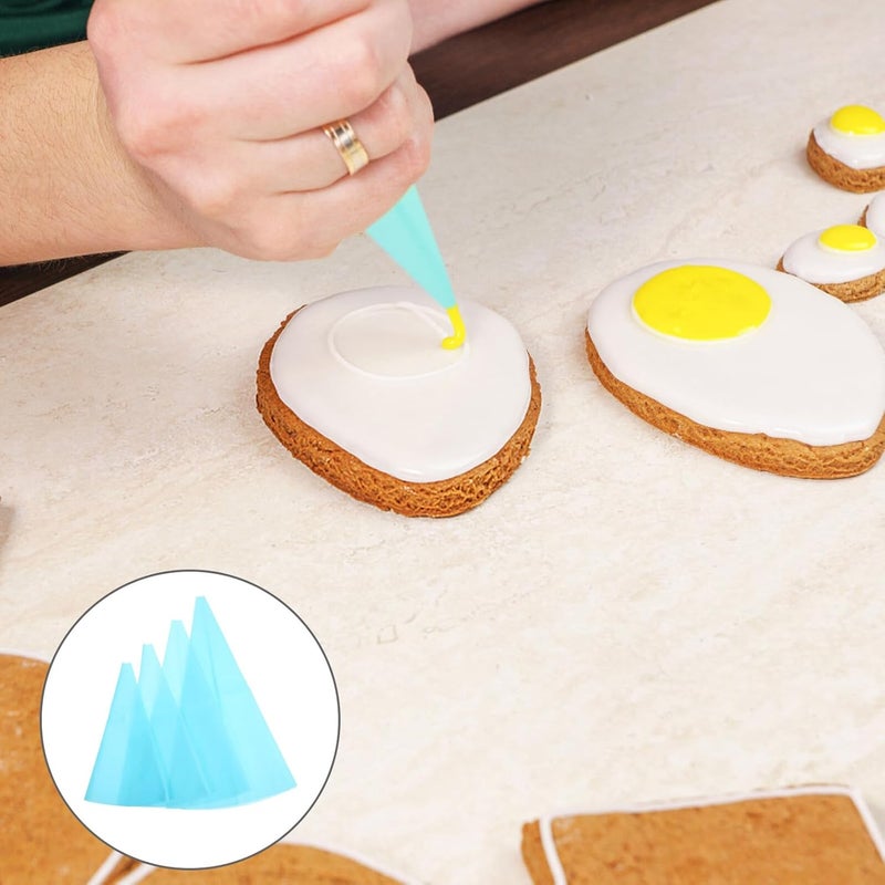 Reusable Piping Bags Set 4pcs (10"-16") Blue Frosting Icing Bags for Cake Decorating Pastry Baking Tools DIY Cupcake Supplies - Image 4