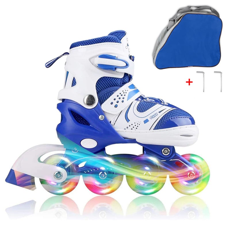 Kids Adjustable Inline Skates with Light Up Wheels for Boys Girls Ages 58 812 Youth Roller Skates for Beginners Teens Adults Outdoor Indoor Birthday Gift