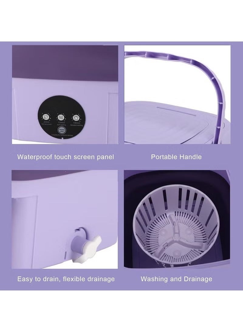JAJEEK "8L Portable Mini Washing Machine – Compact Design, 1.7kg Capacity, Ideal for Travel, Camping, Underwear, Socks, Apartments, and Students (EU Power)" - Image 4