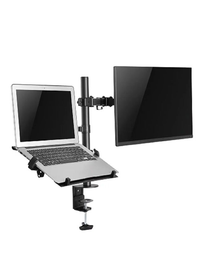 Skill Tech SH 0240KN Dual Monitor Economy Articulating Stand With Laptop Tray, Suitable For Most 13"-32" Screens, VESA 100x100, Max Load Capacity 16 Kg - Image 2