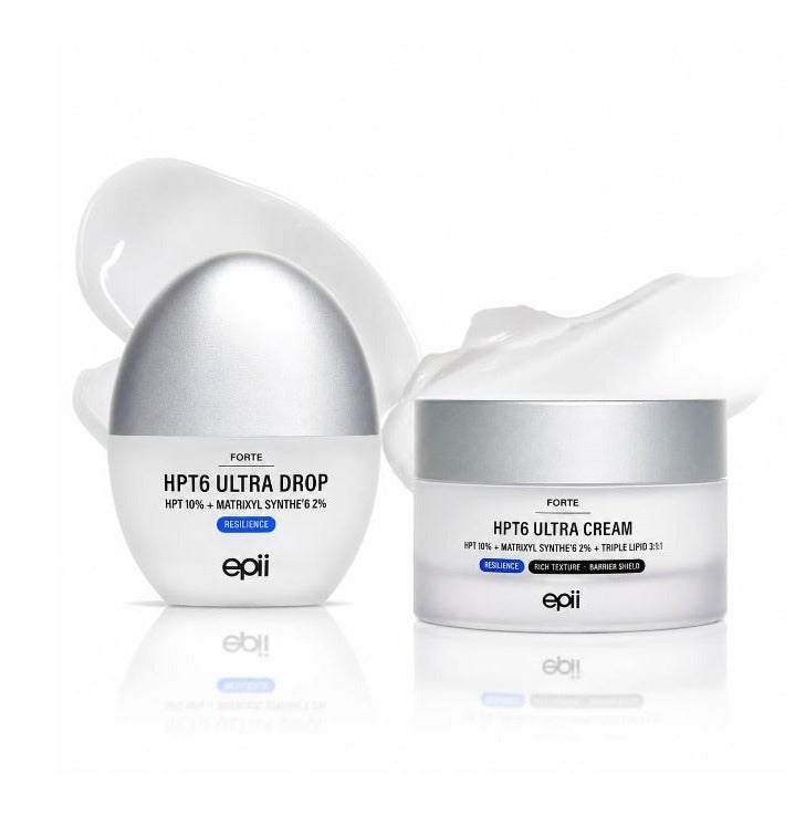 epii HPT6 10% Ultra Cream & Serum Set - Anti Aging Skincare Set with HPT Complex 10% & Matrixyl Synthe'6 2% - Firming Face Moisturizer + Peptide Face Serum for Wrinkles, Elasticity & Hydration - Image 1