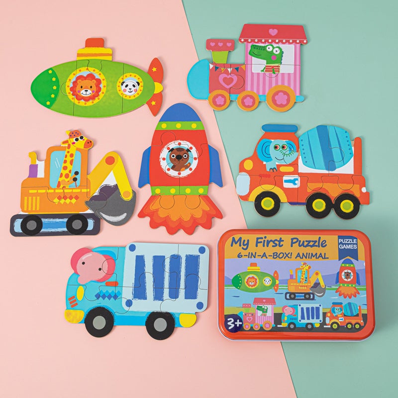 Baby Iron Box Large Entry-Level Children'S Educational Intelligence Development Early Education 1-3 Years Old Building Blocks Toys - Image 1