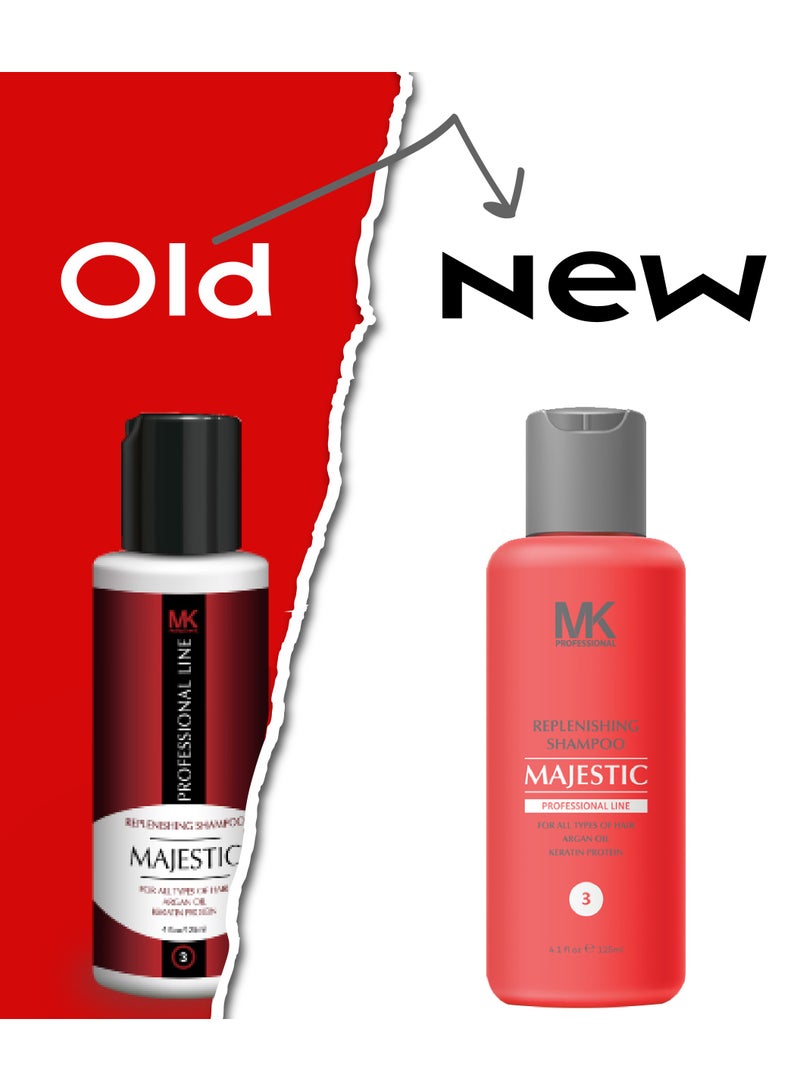 Majestic Keratin Replenishing All Hairs Shampoo with Argan oil for Women - Image 3