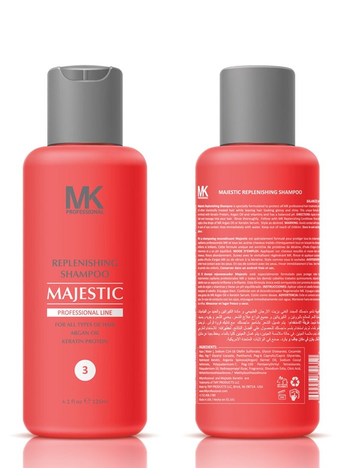Majestic Keratin Replenishing All Hairs Shampoo with Argan oil for Women - Image 1