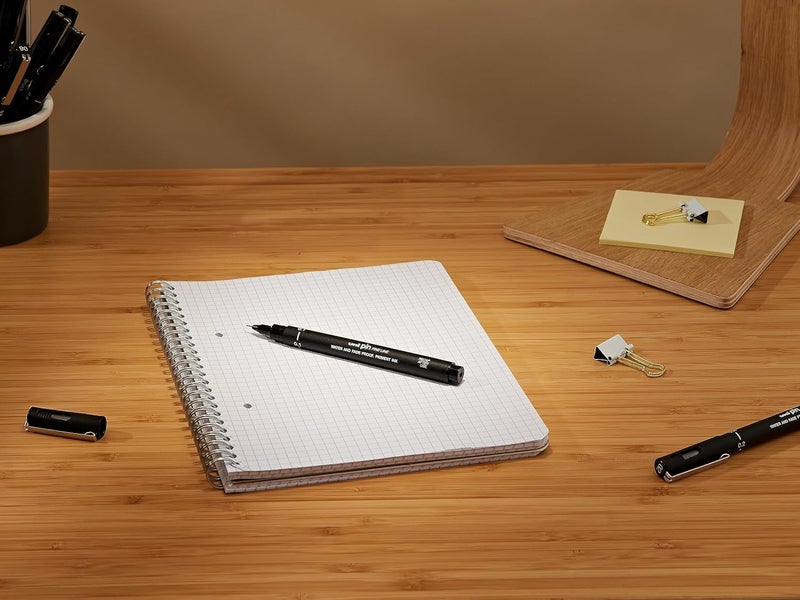 Uniball uni-ball UNI PIN Black Fineliner Drawing Pen Set - Pack of 12 - Image 5