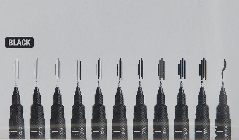 Uniball uni-ball UNI PIN Black Fineliner Drawing Pen Set - Pack of 12 - Image 3