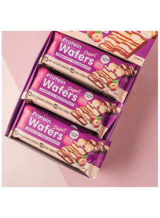 Protein Wafers Dessert Milk Chocolate with Creamy Hazelnut Filling 12x40g - view 2