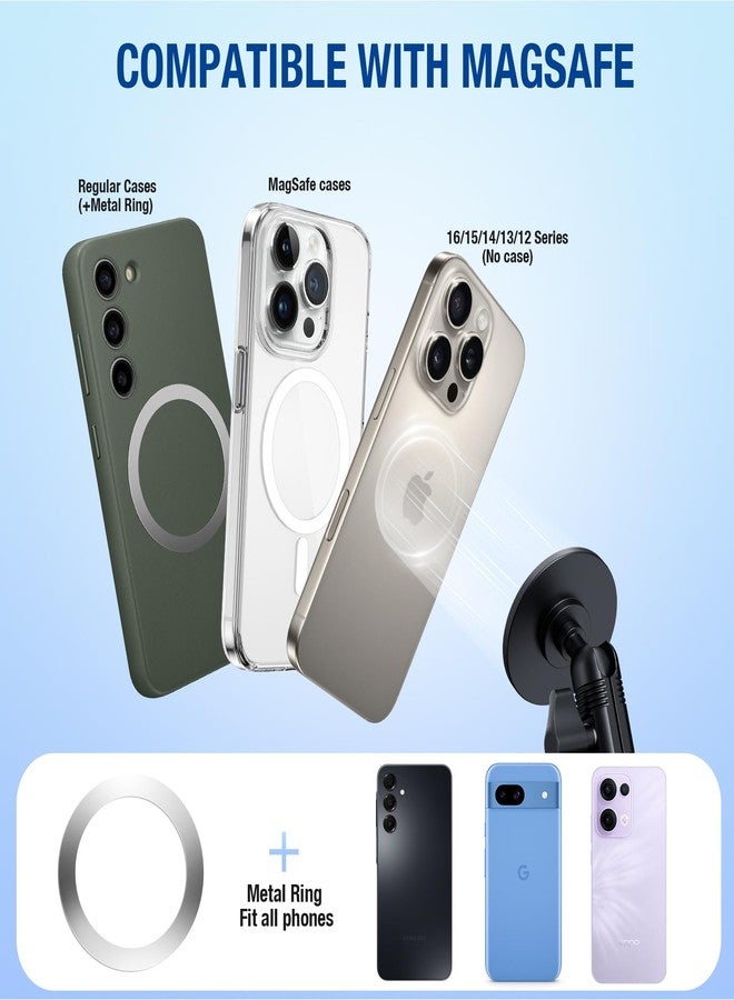 Surfcabin CNC Vent Phone Holder, Magnetic Air Vent Phone Holder Cradles Mount Compatible with F150 2015-2020 & Super Duty F250 F350 F450 2017-2021, Full Metal Bracket for Most CellPhones - Image 3