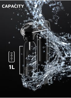 LePRESSO Sparkling Water Maker 1L with Pressure Meter / Efficient Water Carbonator / Adjustable Fizz Pressure / One-Button Operation - Black  - Image 5