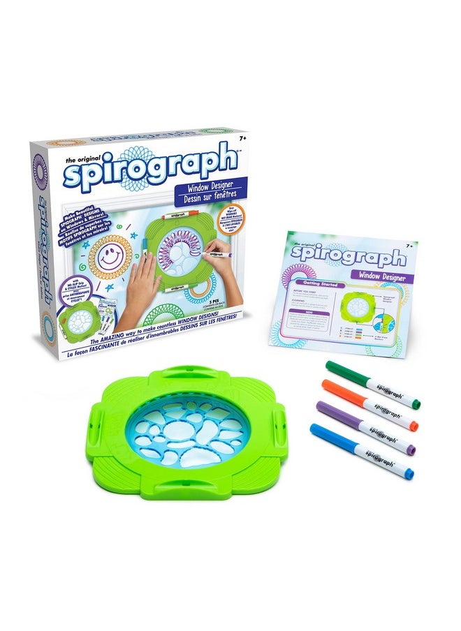 Spirograph - Window Designer Art And Craft Kit For Kids Design On Windows And Mirrors Easytoclean For Ages 7+ - Image 1