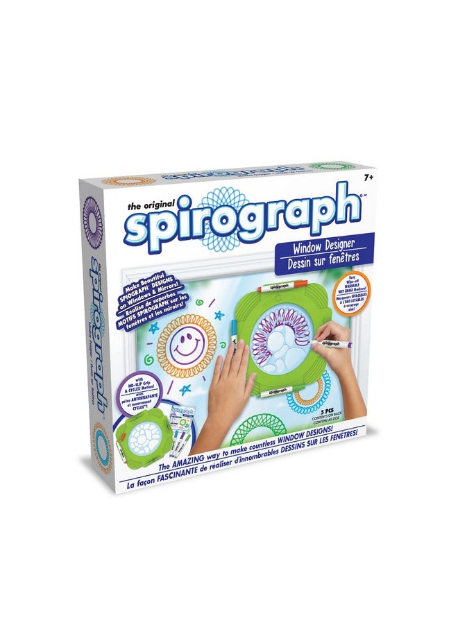 Spirograph - Window Designer Art And Craft Kit For Kids Design On Windows And Mirrors Easytoclean For Ages 7+ - Image 1
