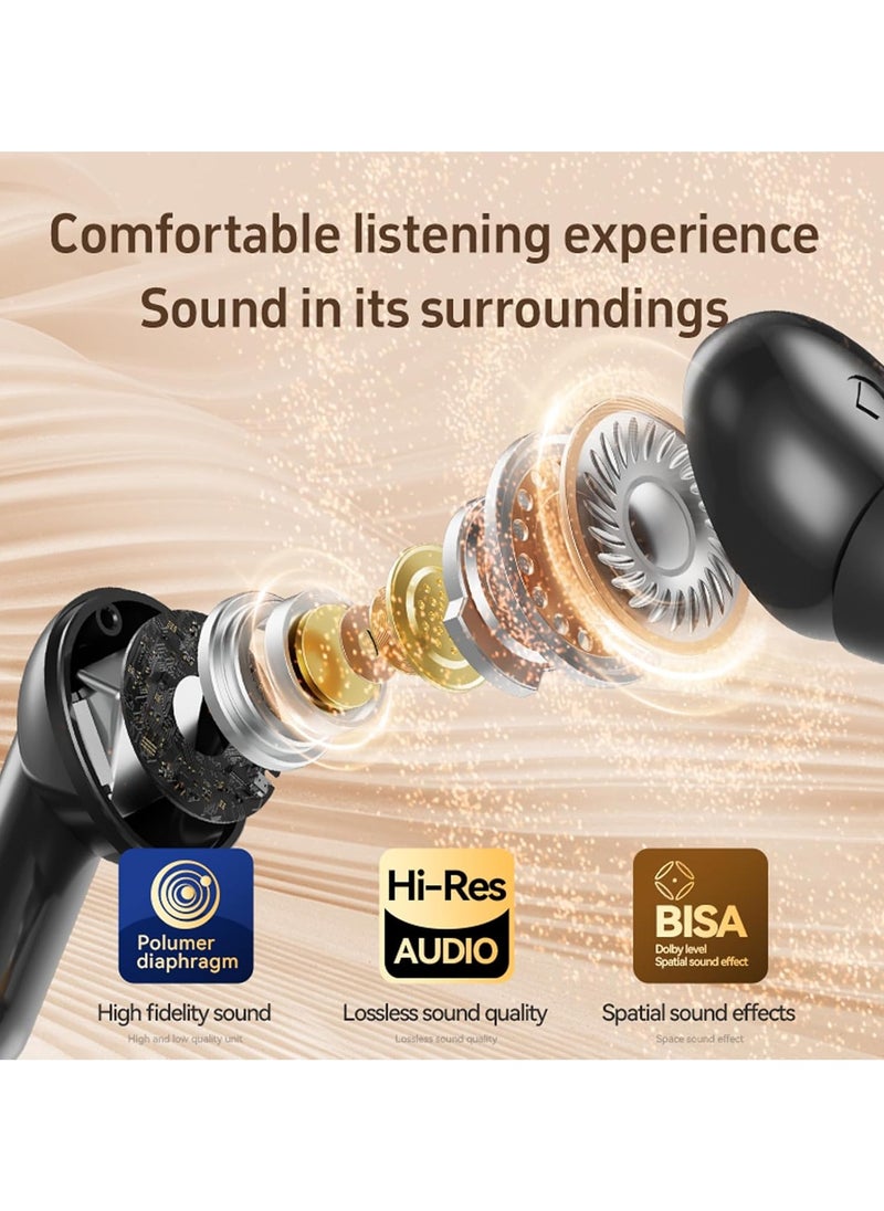 JBLTM Wireless Earbuds, Bluetooth 5.4 Headphones Bilateral Stereo, Earbuds with Noise Cancelling Microphone LED Display, Waterproof Sports Earphones In-Ear Headphones with Microphone  - Image 3