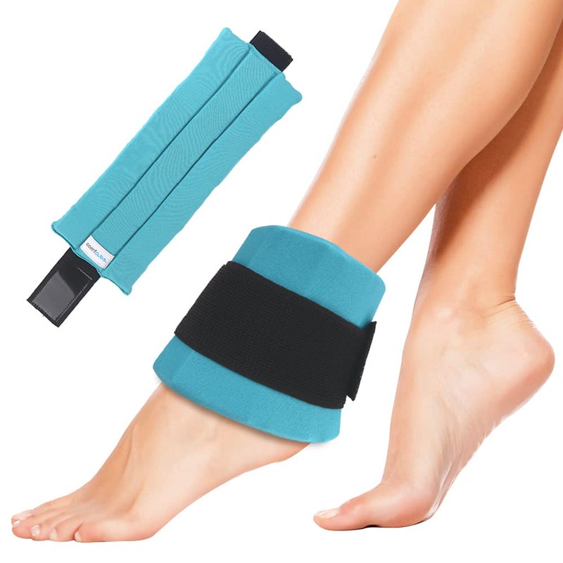 Comfcube Ice Pack for Injuries Reusable 2 Hours Long Lasting Flexible Cold Ice Pack Wrap for Swelling Bruises Sprain Joint and Muscle Pain Relief for Ankle Wrist Elbow More Green