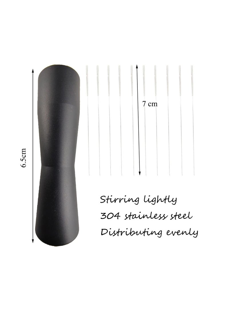 Captaintech Espresso Stirrer Needle WDT Distribution Tool Prong Coffee Distributor Anodized Aluminum Handle (Black) - Image 2